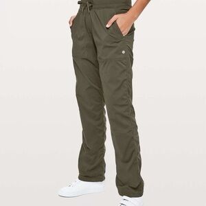 Olive Lululemon Studio Pants, 6
